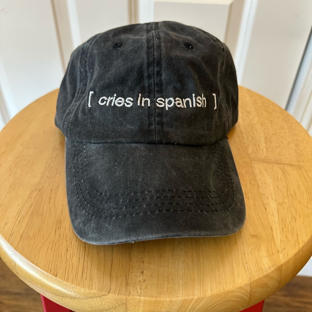 Black Embroidered Cap